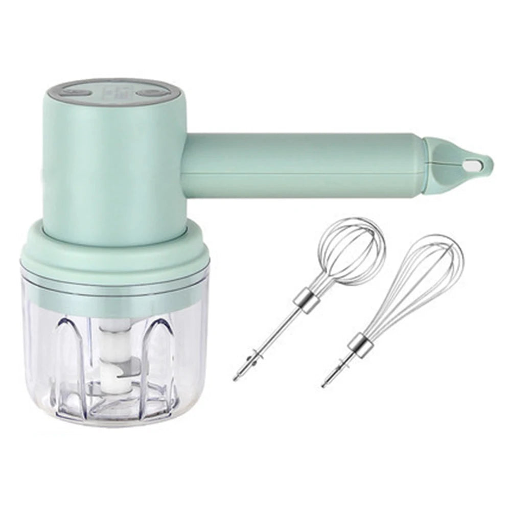 Wireless Electric Food Mixer - Portable Hand Blender USB Rechargeable, 3 Speed Egg Beater