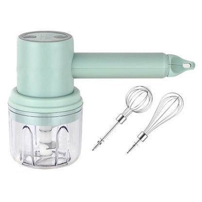 Wireless Electric Food Mixer - Portable Hand Blender USB Rechargeable, 3 Speed Egg Beater