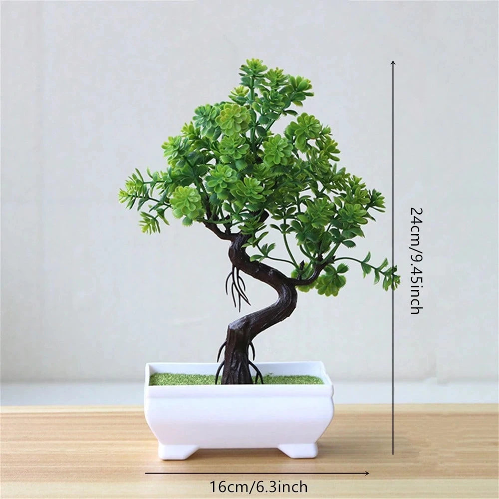 Artificial Bonsai Trees - 4Pcs Fake Potted Plants for Home Office Decor and Gifts