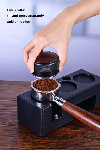 Espresso Tamper Holder | Multifunction Coffee Tool with ABS Stand & Knock Box