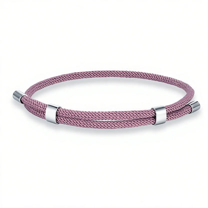 MKENDN Simple Style Men Women Bracelet 3mm Durable Marine Rope With Polished Steel Closure Jewelry Summer Beach Gifts