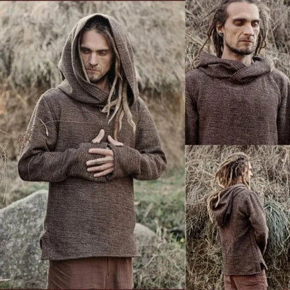 New Men's Fashion Thermal Long Sleeve Sweater Hoodies Vintage Hoodie Men