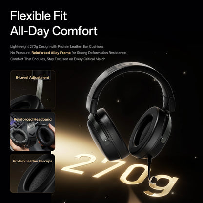 ATK N9 2.4GHz Wireless Gaming Headset with Mic for PS5 PS4 PC Mac Playstation Bluetooth Gaming headphone with Microphone