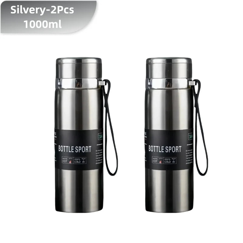Thermal Water Bottle – 1 Liter Stainless Steel Flask With Double Wall Insulation