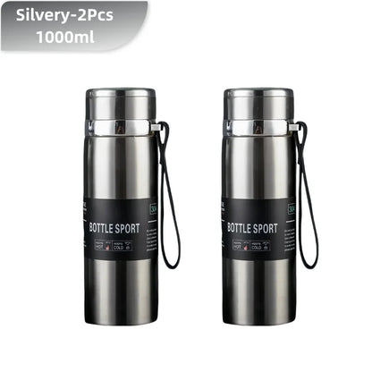 Thermal Water Bottle – 1 Liter Stainless Steel Flask With Double Wall Insulation