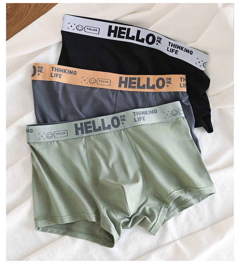 1/5pcs Men's Underwear, Breathable Comfy Quick Drying Stretchy Boxer Trunks, Sexy Underpants, Men's Trendy Boxer Panties