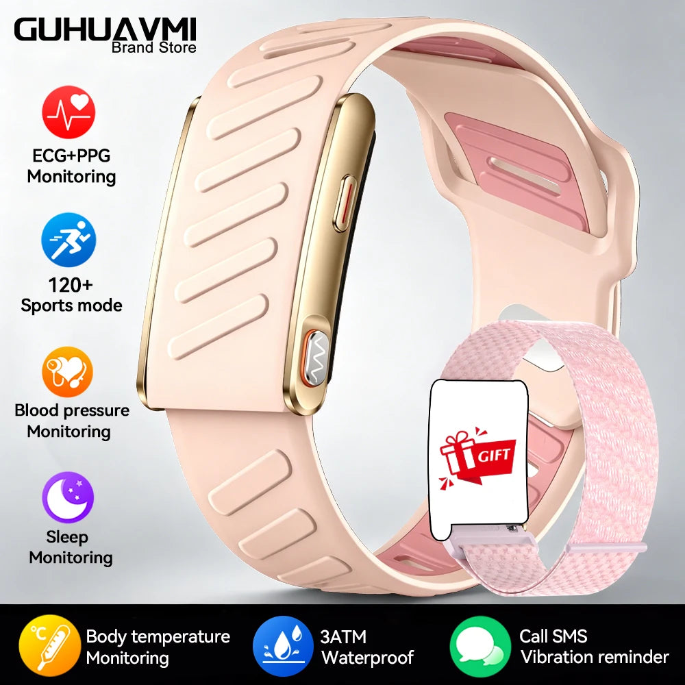 New Fitness Tracker ECG Heart Rate Smart Bracelet Blood Pressure Blood oxygen Sleep 24/7 Monitoring SMS Call Reminder Smart Band