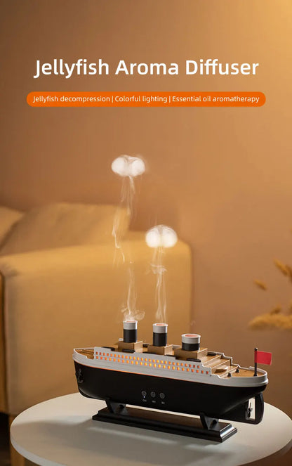 Ultrasonic Jellyfish Humidifier  Aroma Diffuser with Remote Control and Colorful Lighting