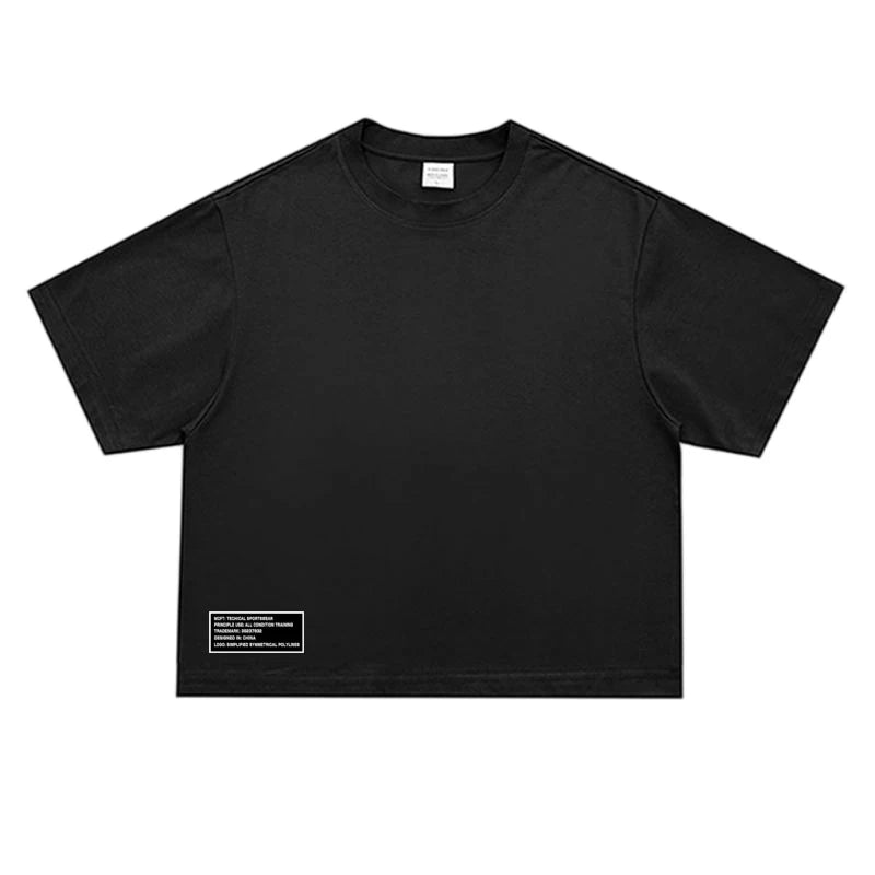 Oversized Boxy Fit Dropped Shoulders Running T-shirts Mens Cotton Heavyweight Half Sleeve Sports T Shirts Casual Gym Clothing