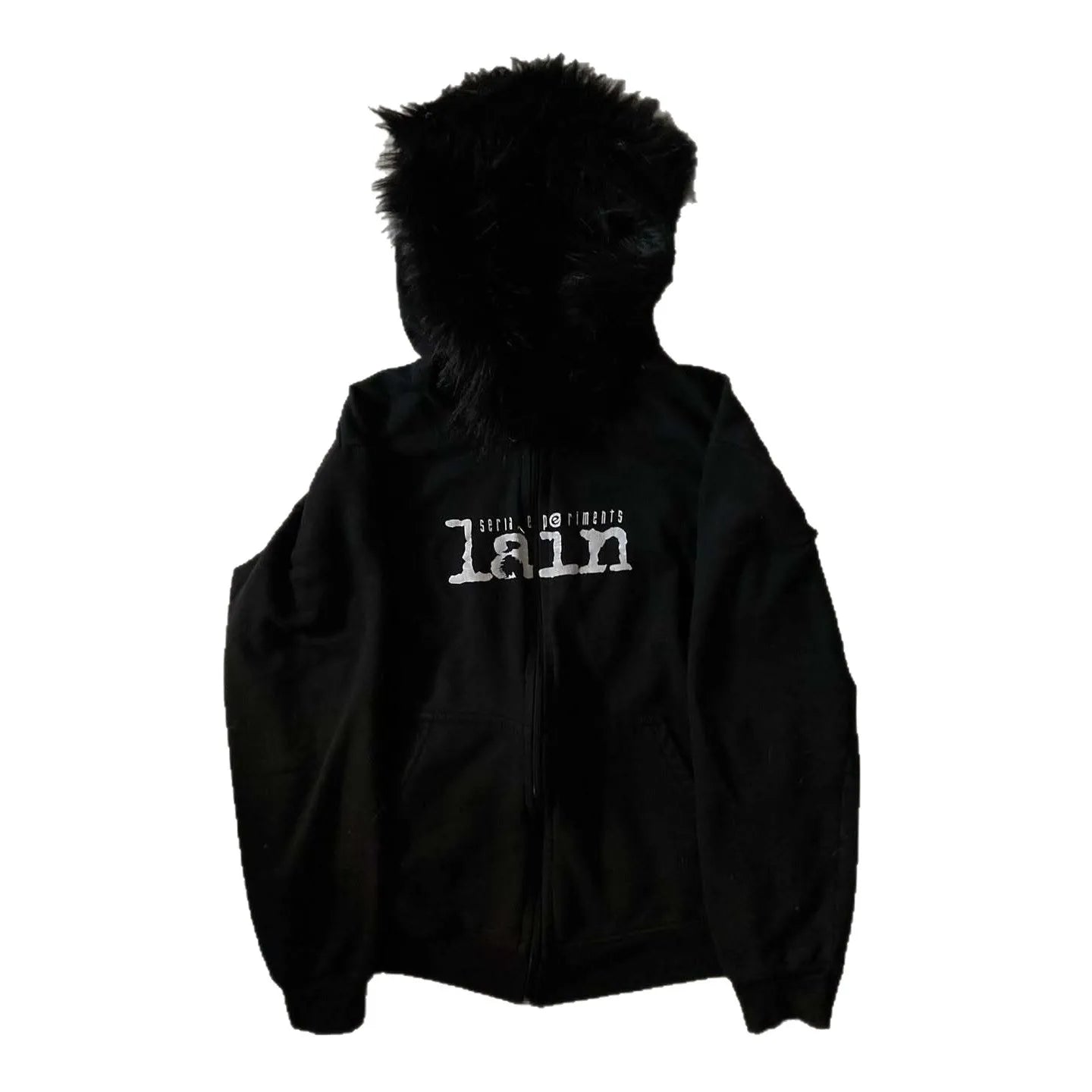 Personalized Printed Sweater Long Sleeve Fur Collar Pullover Hoodie Vintage Coat Street Trendy Coat Women INS style