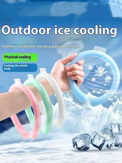 Outdoor Summer Neck Cooling Tube Wraps Ice Ring Neck Cooler Reusable Cooling Tool For Camping Hiking Cycling Running Fishing
