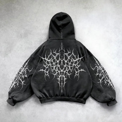 Y2K American Cloths Autumn New Mens 3D Graphic Printed Men Oversized Hoodie Fashion Streetwear Black Gothic Punk Hoodies For Man