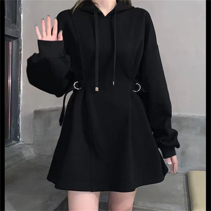 2025 Plus Size Waist Zipper Design Spring And Autumn Dressing Up Thin Hooded Coat Collection Casual Fashion Trends Versatile