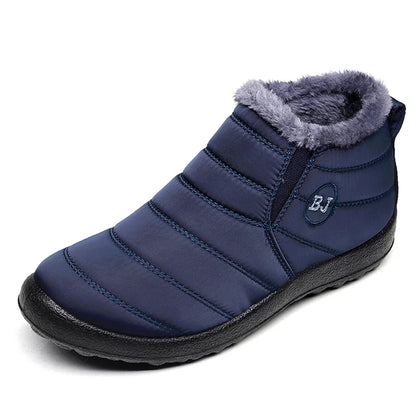 Women Winter Boots - Lightweight Waterproof Ankle Snow Boots With Plush Lining