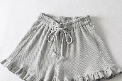 Women's Ruffled Shorts – Y2K High-Waist Loose Summer Shorts