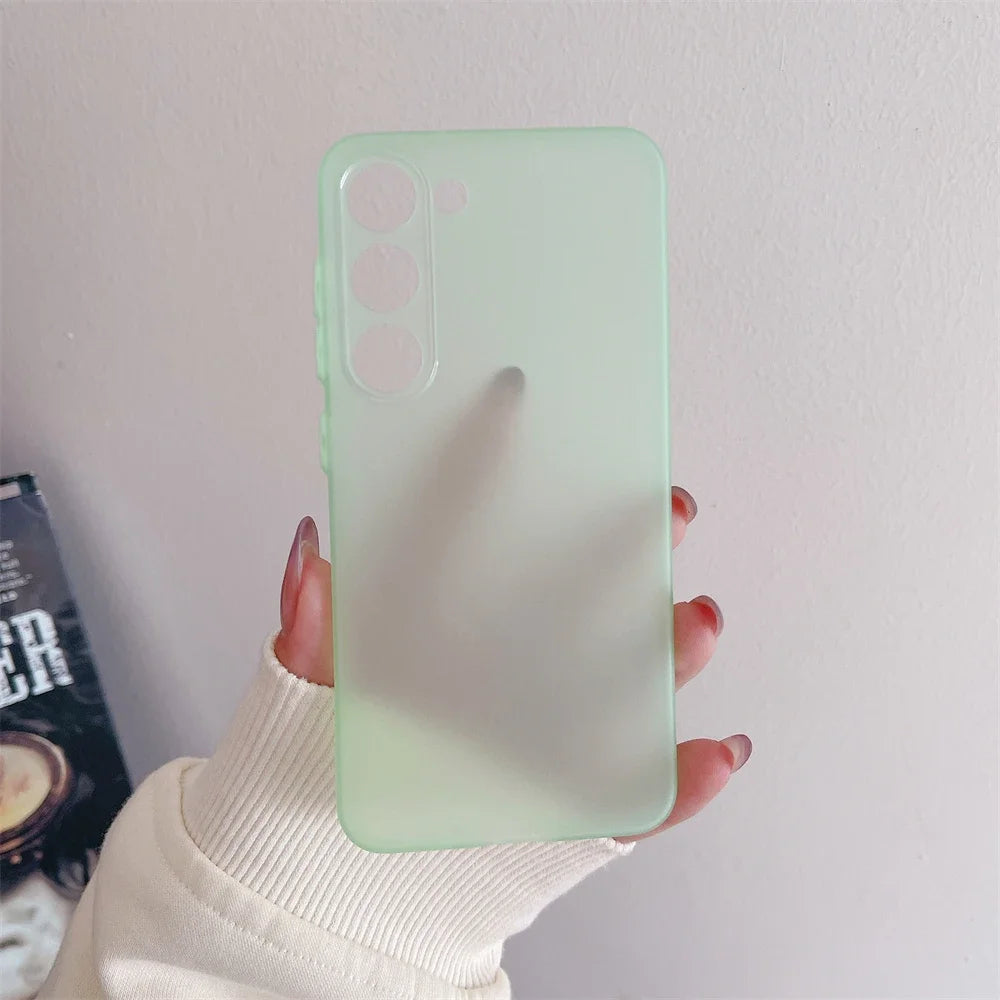 Ultra Thin Matte Armor Translucent Case For Samsung S26 ULTRA S25 FE S24 S23 FE S22 S21 Plus Ultra Note 20 Ultra Soft Back Cover