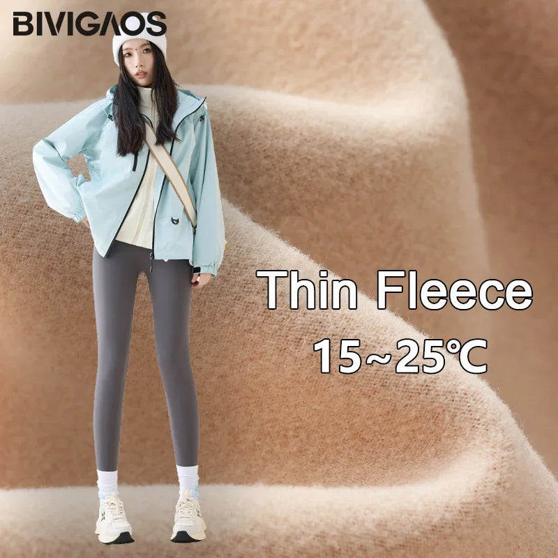 High Waist Fleece Leggings – Seamless Elastic Thermal Leggings Women Warm Winter Tights