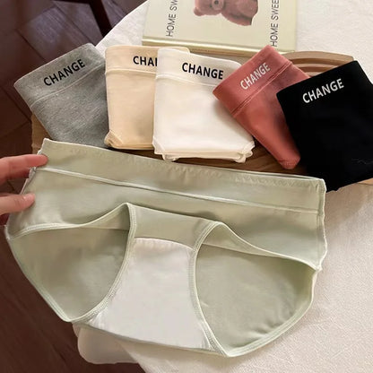 Women's Cotton Underwear panty Sexy Solid Color Triangle Pants Girl Mid Waist Seamless Comfort Underpants Female Lingerie