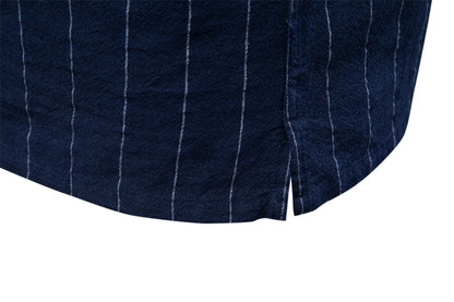 AIOPESON Men's Casual Stripe Design Shirt Short Sleeve Button Pocket Cotton Soft Breathable Lightweight Summer Daily Wear