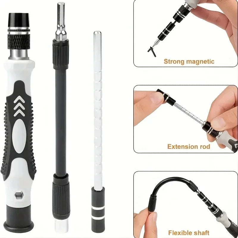 115-in-1 Magnetic Precision Screwdriver Set - Multifunctional Repair Tools Kit for DIY and Household Use