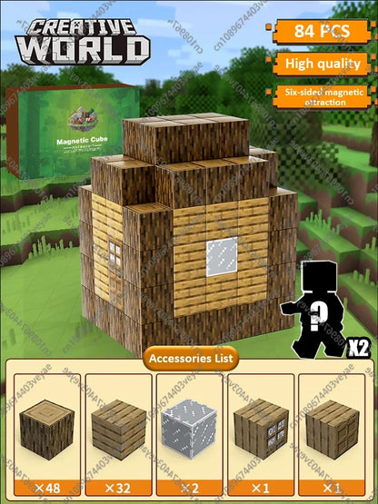 Magnetic Building Blocks - STEM Sensory Toys & Creative Magnet Cube Set for Kids