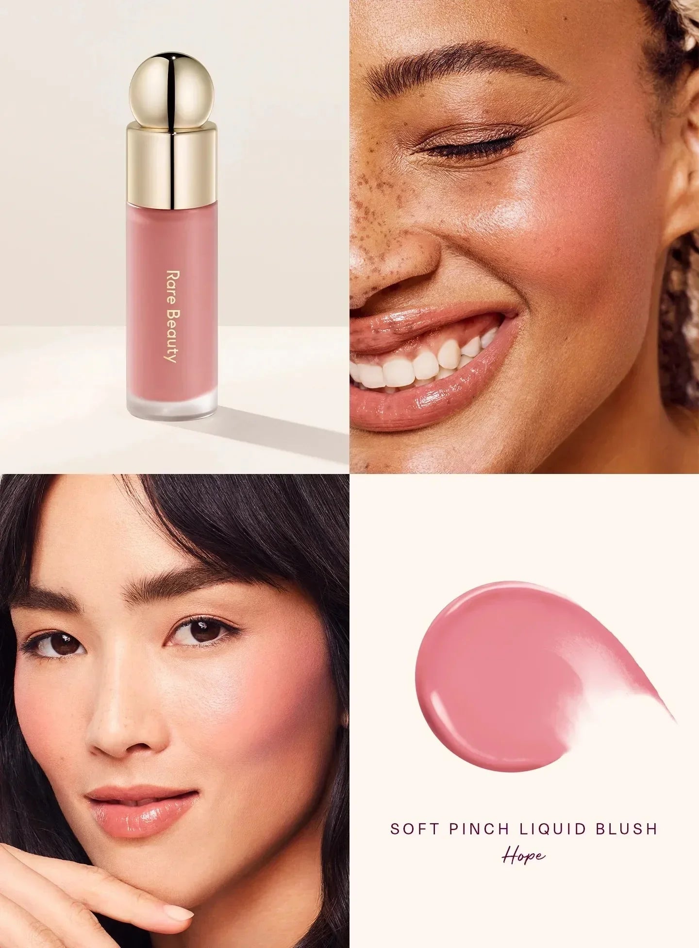 Rare Beauty Happy Joy Lucky Love Liquid Blush Silky and Glide On Smooth Long Lasting Plump Seamless Dewy Women Cosmetic Makeup