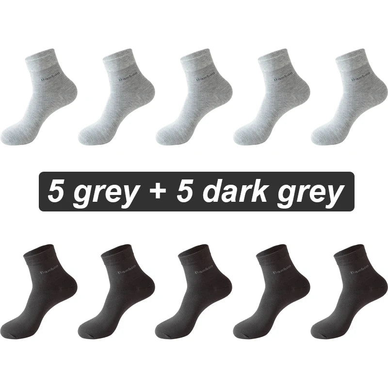 Bamboo Fiber Socks Men Casual Business - Anti Bacterial Breathable Knit Ankle Socks