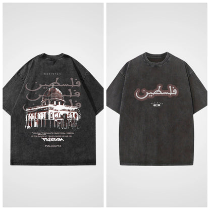 New Summer Washed Oversized Men T-Shirt Oversize Best Cotton T-shirt Heavy Street Fashion Graphic T-shirt Unisex Oversize Tops
