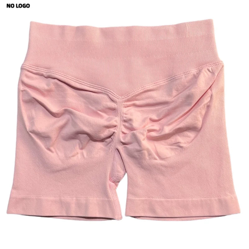 Women Sports Shorts - Low Waist Elastic Band Gym Biker Scrunch Fitness 4.5''