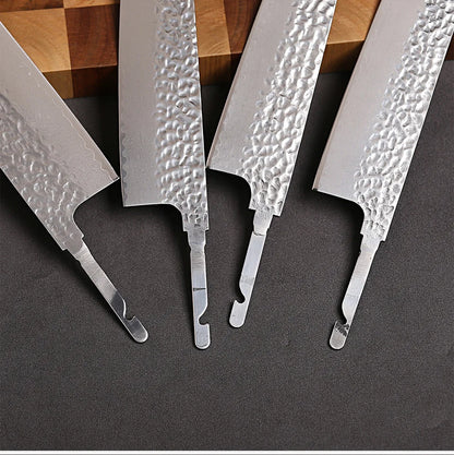 Damascus Steel VG10 Chef Knife Blank - Hand Forged Kitchen Knife Making Tool