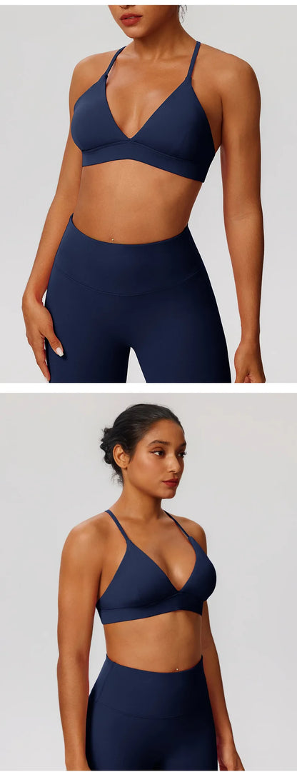 Tight Yoga Bra Women's Camisole Beautiful Back No Steel Ring Sports Bra Quick Drying Running Yoga Clothes Fitness Chest Pads