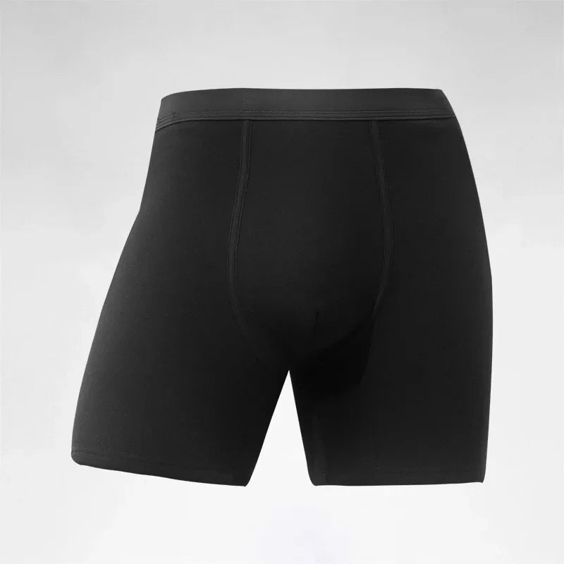 Men's thermal underwear men's fleece thickened anti-wear leg lengthened boxers autumn winter boxer shorts head