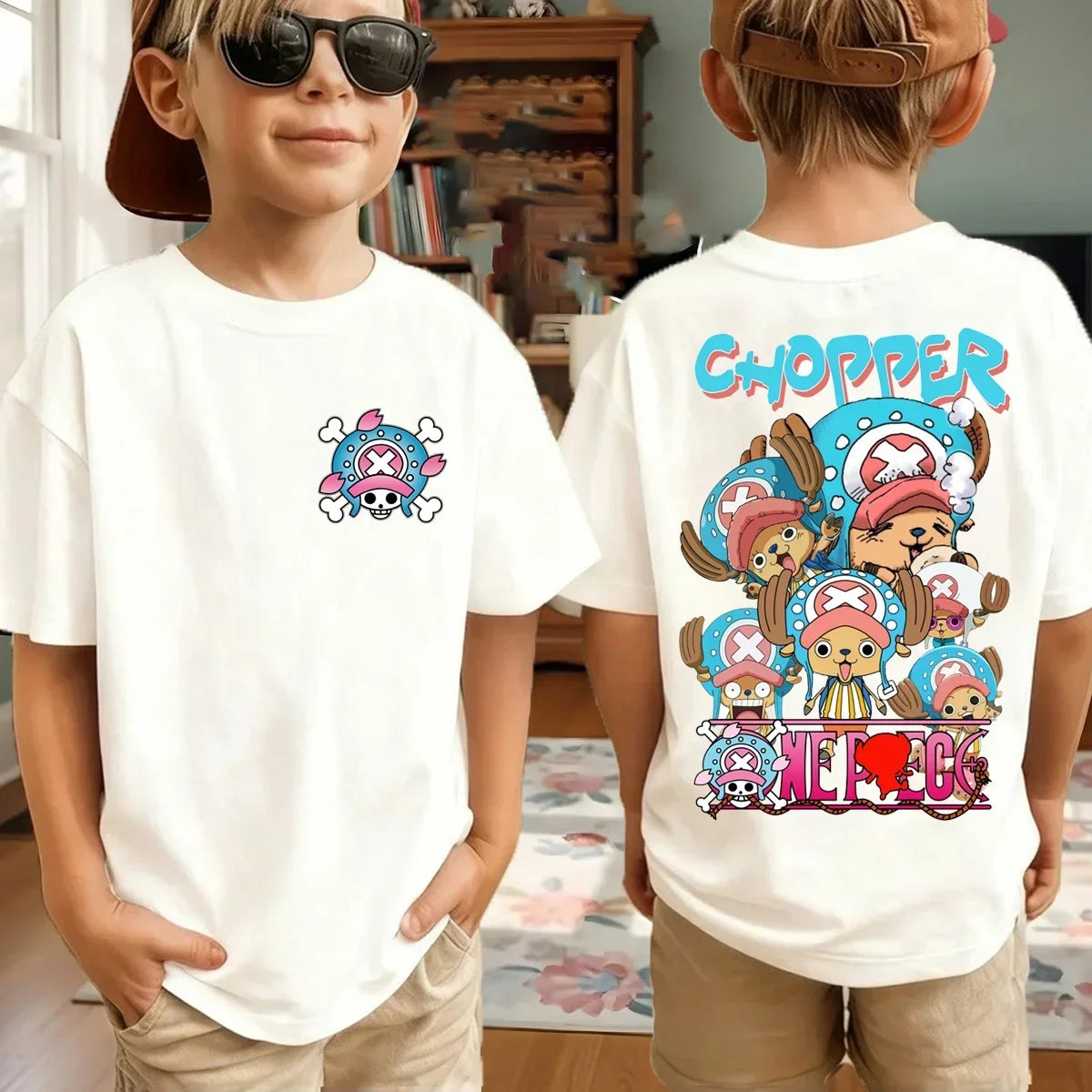 One Piece Japanese Anime Printed Men's T-Shirt Roronoa Zoro Boy Children's Harajuku Short Sleeve Kids Luffy T-shirt Clothing