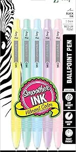 Retractable Ballpoint Pens Smooth Writing Black Ink 1.0mm Medium Point for School Office Note Taking Journal Planner Supplies 24 Pack