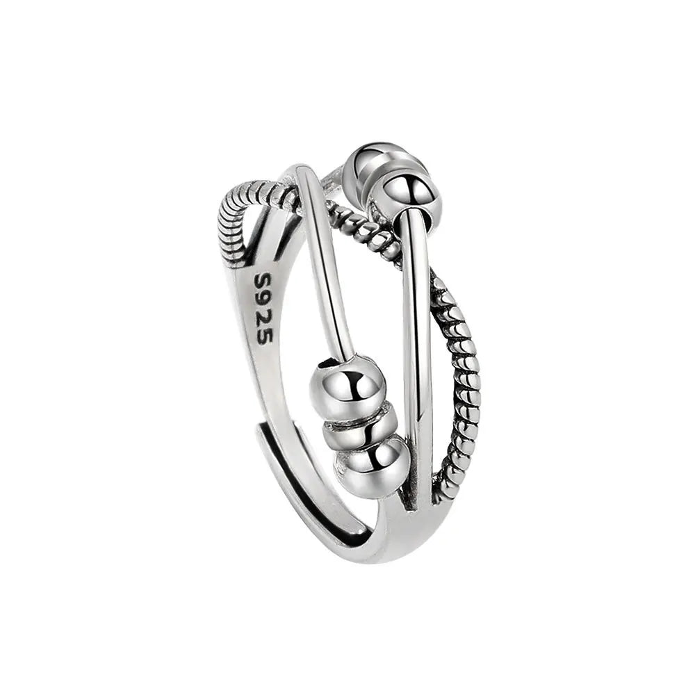 Adjustable Fidget Spinner Ring - Anti-Stress Anxiety Jewelry for Women