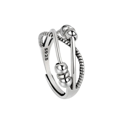 Adjustable Fidget Spinner Ring - Anti-Stress Anxiety Jewelry for Women