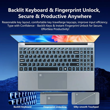 Intel Core I9 9900 Laptop Windows 11 16GB RAM 1TB SSD 4K HD Screen Portable Slim Laptops PC Gamer 15.6 inch Computer Office