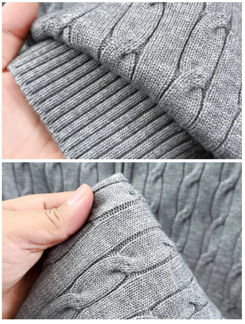 High end luxury brand zipper sweater men's designer new fashion classic Paul Pony embroidery winter warm plush knitted pullover