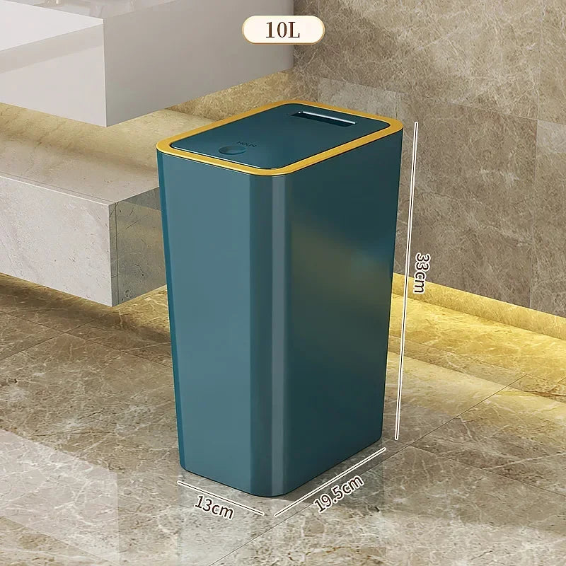 Odor Proof Trash Can - Modern Leakproof Kitchen  Bathroom Bin