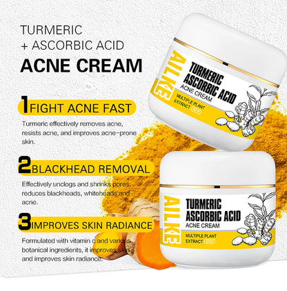 AILKE Natural Turmeric Brightening Face Cream, Glow Boosting, Skin Moisturizer, Anti-Acne Facial Cream, for All Skin Tone