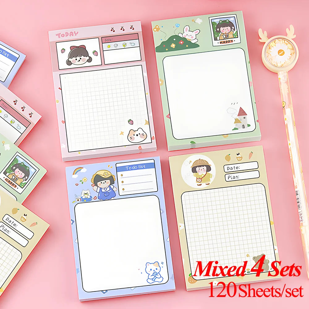 Kawaii Sticky Notes - Cute Journaling Memo Pads for To-Do Lists and Planning