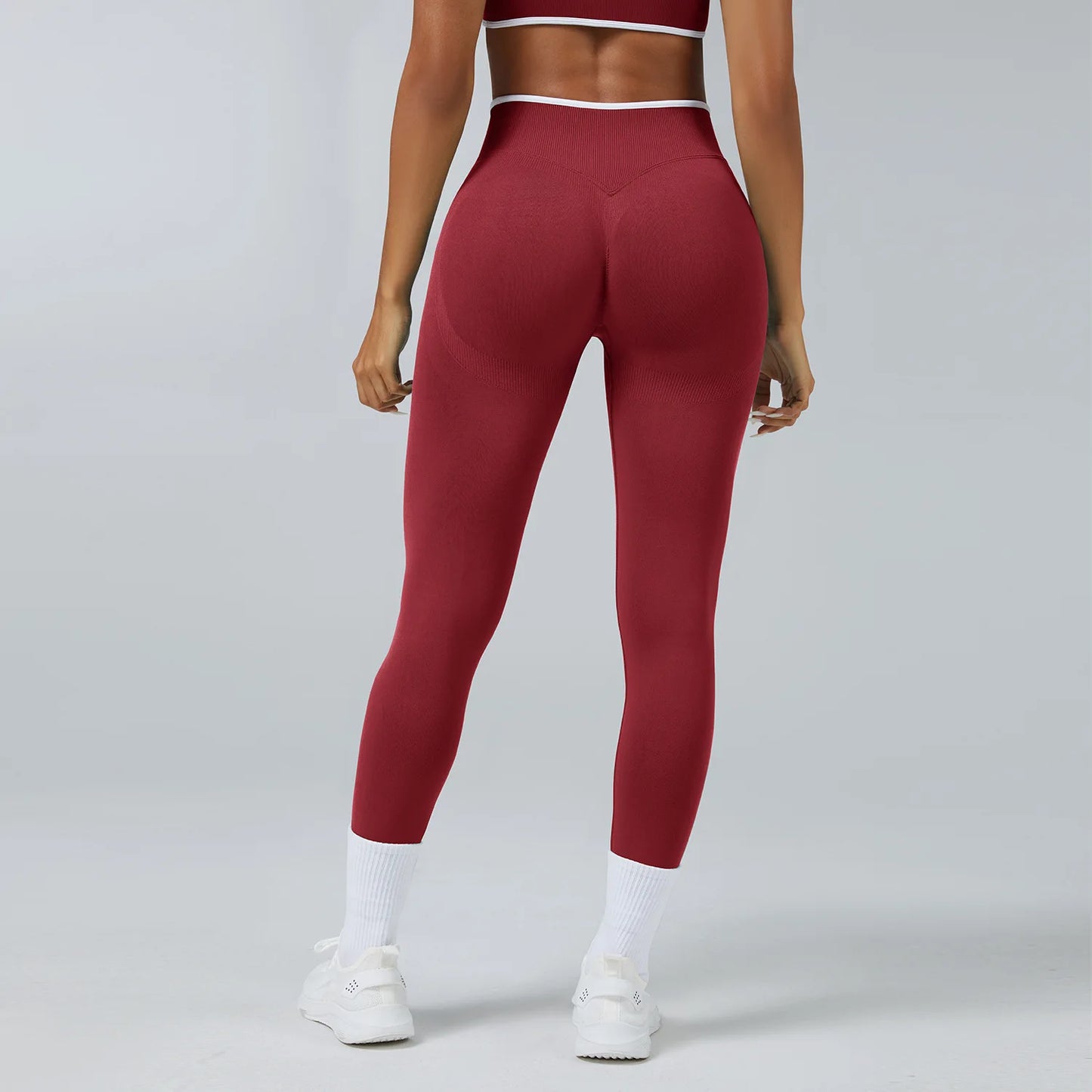 Seamless High Waist Yoga Pants Women Tummy Control Leggings Stretchy Soft Workout Running Leggings Comfortable Gym Sports Tights