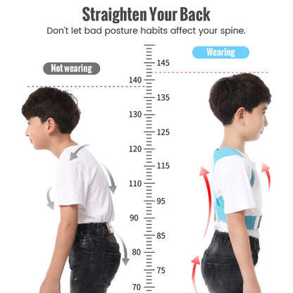 Children Adjustable Posture Corrector Back Support Boys Girls Shoulder Belt Rectify Straighten Correction Pain Relief Beauty Kid