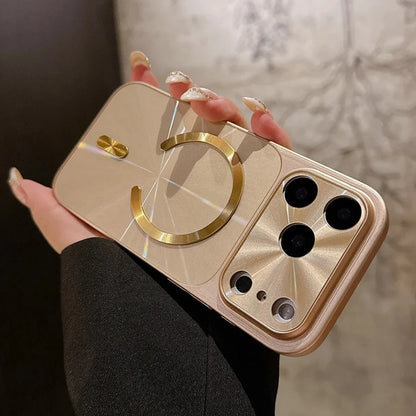 Luxury Glitter Laser Magnetic Phone Case for iPhone 17 16 15 14 13 Pro Max 17Pro Shockproof Cases for iPhone17 16 Pro Max Cover