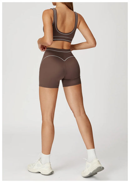 Fitness Suit 2PCS Yoga Set Women's Tracksuit Sports Outfits Gym Running Push Up Sportswear Legging Athletic Wear Workout Clothes