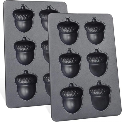 Carbon Steel Cake Pan - 6 Cavity Flower Muffin Mold Non Stick Durable Baking Tray