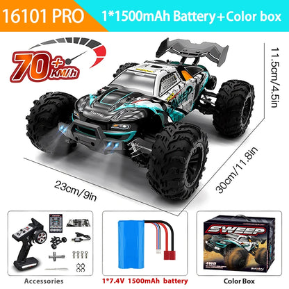 116 4WD RC Monster Truck - High Speed Drift Remote Control Car for Kids