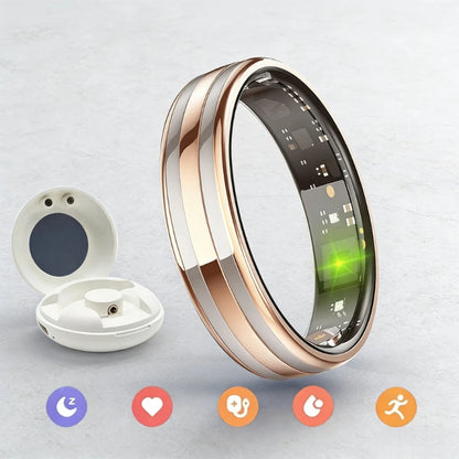 Fashion Smart Ring Health Monitor Sleep Tracker Step Calorie Counter Lightweight Waterproof Smart Jewelry Gift