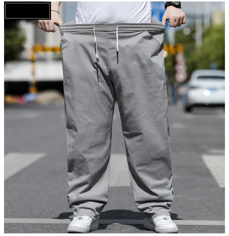 Large Size Men's Casual Pants XL-8XL Plus Size Straight Loose Fit Trousers Elastic Waist Oversized Cotton SweatPants Outdoor