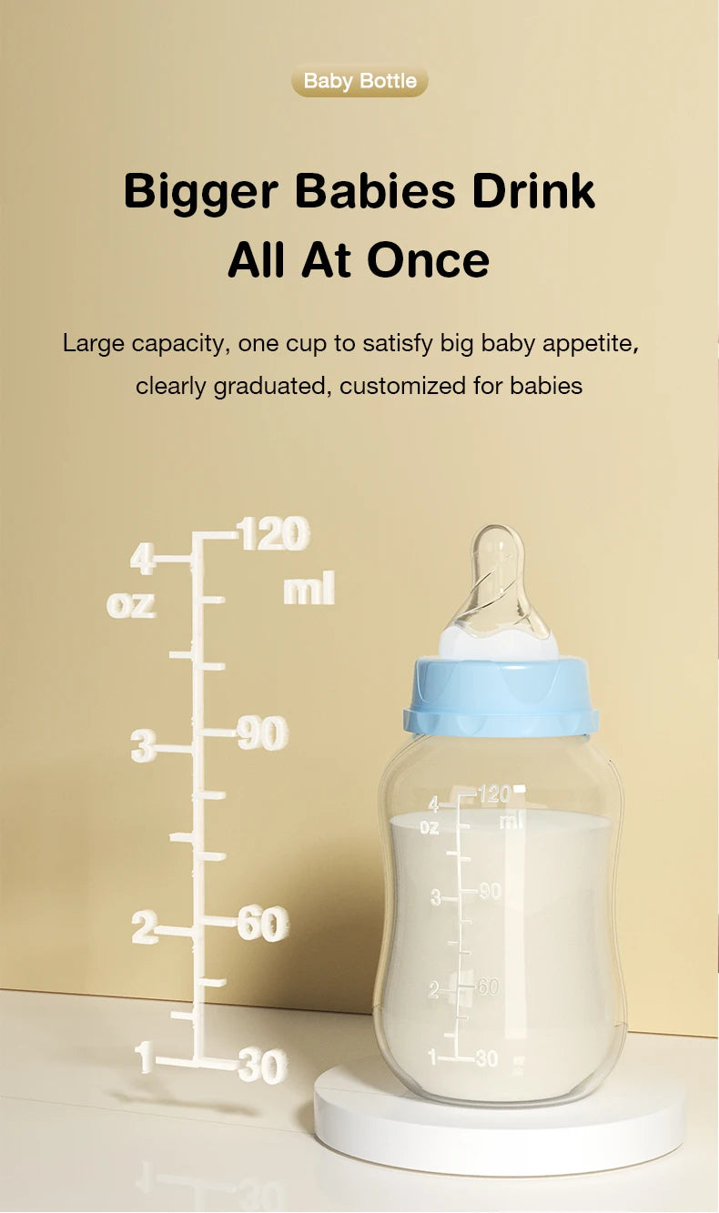 MAMIJOY 2PCS 150/240ML Baby Bottle Milk Bottle Anti-drop Heat-resistant Newborn Bottle Newborn Feeding Supplies BPAFREE BB01/02